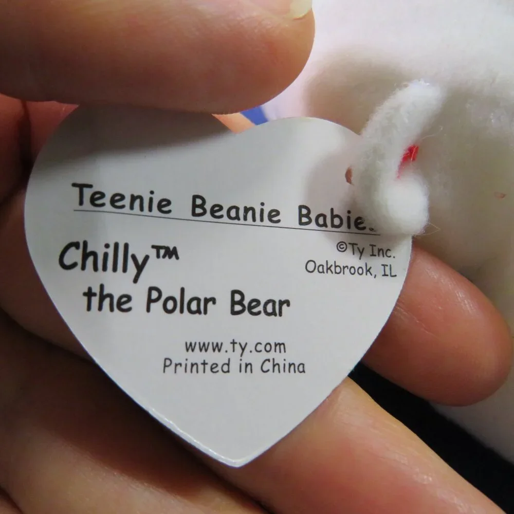 Chilly Polar Bear & Chocolate Moose TY Beanie Baby Winter Animals